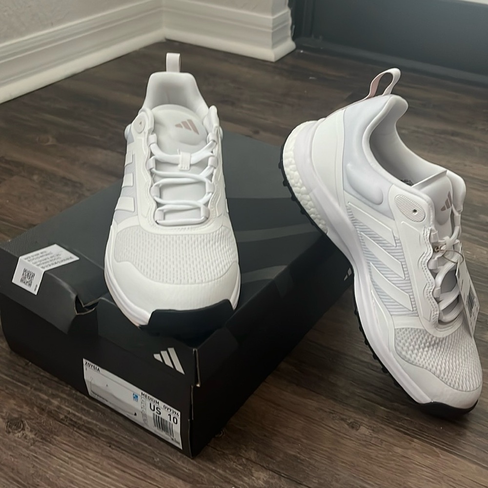 White, golf shoes, W-SZ10